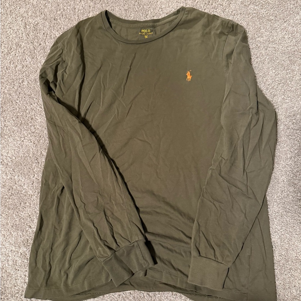 Polo by Ralph Lauren Men's Dark Green Long Sleeve Tee